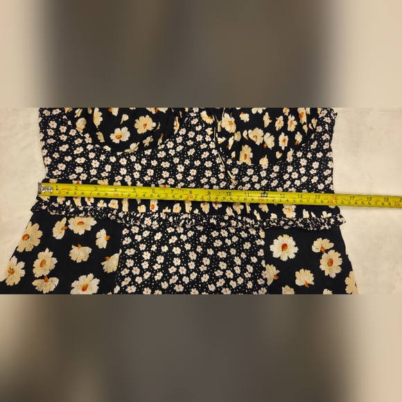 Free People Maxi Floral Dress in Black and Cream,Size L. - Picture 13 of 16